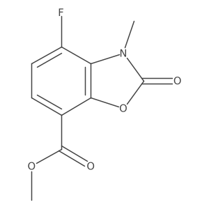Methyl 4-fluoro-3-methyl-2-oxo-2,3-dihydrobenzo[d]oxazole-7-carboxylate结构式