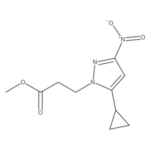 methyl 3-(5-cyclopropyl-3-nitro-1H-pyrazol-1-yl)propanoate结构式