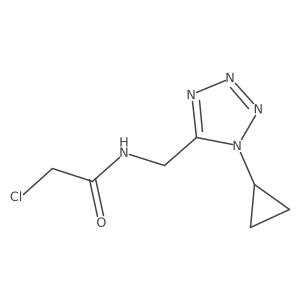 2-Chloro-N-[(1-cyclopropyltetrazol-5-yl)methyl]acetamide Structure