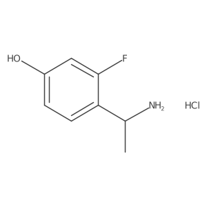(S)-4-(1-Aminoethyl)-3-fluorophenol hydrochloride结构式
