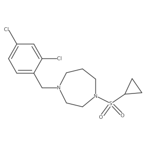 1-(Cyclopropanesulfonyl)-4-[(2,4-dichlorophenyl)methyl]-1,4-diazepane结构式