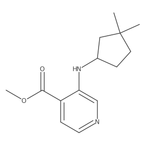 Methyl 3-[(3,3-dimethylcyclopentyl)amino]pyridine-4-carboxylate结构式