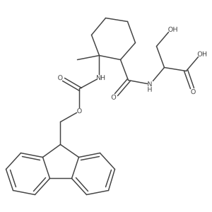 (2R)-2-{[2-({[(9H-fluoren-9-yl)methoxy]carbonyl}amino)-2-methylcyclohexyl]formamido}-3-hydroxypropanoic acid Structure
