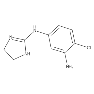 4-chloro-N1-(4,5-dihydro-1H-imidazol-2-yl)benzene-1,3-diamine结构式