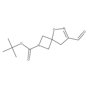 Tert-butyl 7-formyl-5-oxa-2,6-diazaspiro[3.4]oct-6-ene-2-carboxylate结构式