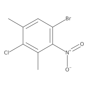 1-Bromo-4-chloro-3,5-dimethyl-2-nitrobenzene结构式