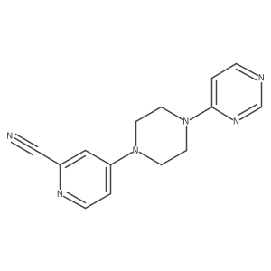 4-[4-(Pyrimidin-4-yl)piperazin-1-yl]pyridine-2-carbonitrile结构式