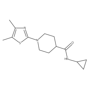 N-cyclopropyl-1-(4,5-dimethyl-1,3-thiazol-2-yl)piperidine-4-carboxamide Structure