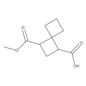 3-(Methoxycarbonyl)spiro[3.3]heptane-1-carboxylicacid结构式