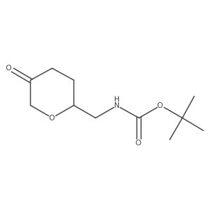 tert-butyl N-[(5-oxooxan-2-yl)methyl]carbamate结构式
