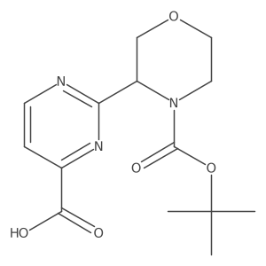 2-{4-[(Tert-butoxy)carbonyl]morpholin-3-yl}pyrimidine-4-carboxylic acid Structure