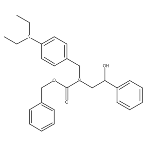 benzyl N-{[4-(diethylamino)phenyl]methyl}-N-(2-hydroxy-2-phenylethyl)carbamate结构式