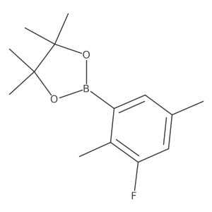 2-(3-Fluoro-2,5-dimethylphenyl)-4,4,5,5-tetramethyl-1,3,2-dioxaborolane结构式