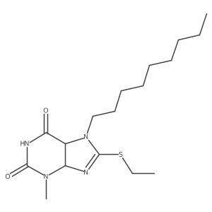 8-Ethylsulfanyl-3-methyl-7-nonyl-4,5-dihydropurine-2,6-dione Structure
