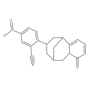 5-nitro-2-(8-oxo-1,5,6,8-tetrahydro-2H-1,5-methanopyrido[1,2-a][1,5]diazocin-3(4H)-yl)benzonitrile结构式