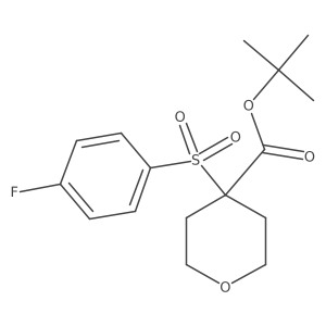 tert-Butyl 4-[(4-fluorophenyl)sulfonyl]tetrahydro-2H-pyran-4-carboxylate, AldrichCPR Structure