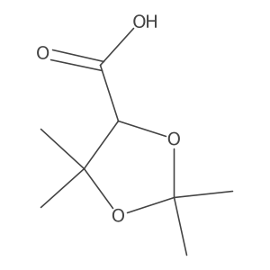 2,2,5,5-Tetramethyl-1,3-dioxolane-4-carboxylic acid结构式