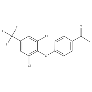 4'-(2,6-Dichloro-4-trifluoromethyl)phenoxyacetophenone结构式