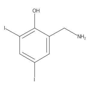 2-(Aminomethyl)-4,6-diiodophenol结构式