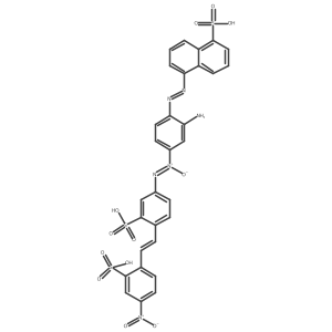 5-((2-Amino-4-((4-(2-(4-nitro-2-sulfophenyl)vinyl)-3-sulfophenyl)-NNO-azoxy)phenyl)diazenyl)naphthalene-1-sulfonic acid Structure