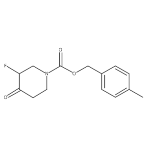 (+)-4-Methylbenzyl 3-fluoro-4-oxopiperidine-1-carboxylate Structure
