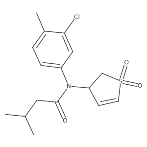 N-(3-chloro-4-methylphenyl)-N-(1,1-dioxido-2,3-dihydrothiophen-3-yl)-3-methylbutanamide Structure