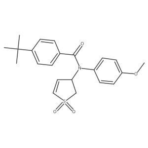 4-(tert-butyl)-N-(1,1-dioxido-2,3-dihydrothiophen-3-yl)-N-(4-methoxyphenyl)benzamide结构式
