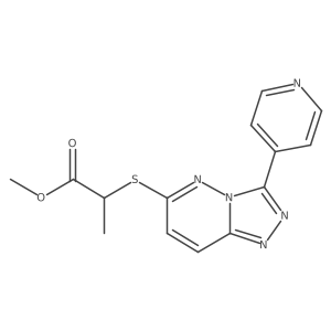 Methyl 2-((3-(pyridin-4-yl)-[1,2,4]triazolo[4,3-b]pyridazin-6-yl)thio)propanoate结构式
