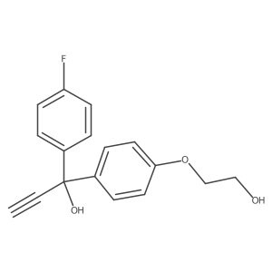 1-(4-Fluorophenyl)-1-(4-(2-hydroxyethoxy)phenyl)prop-2-yn-1-ol结构式