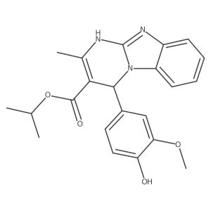 Isopropyl 4-(4-hydroxy-3-methoxyphenyl)-2-methyl-1,4-dihydropyrimido[1,2-a]benzimidazole-3-carboxylate Structure