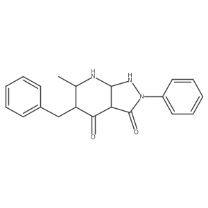 5-Benzyl-6-methyl-2-phenyl-1,3a,5,6,7,7a-hexahydropyrazolo[3,4-b]pyridine-3,4-dione结构式