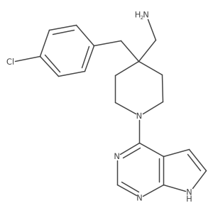 1-[4-(4-Chlorobenzyl)-1-(7h-Pyrrolo[2,3-D]pyrimidin-4-Yl)piperidin-4-Yl]methanamine结构式
