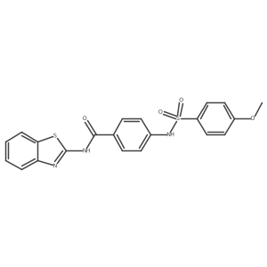 N-(1,3-benzothiazol-2-yl)-4-(4-methoxybenzenesulfonamido)benzamide结构式