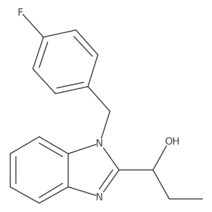 1-{1-[(4-Fluorophenyl)methyl]benzimidazol-2-yl}propan-1-ol Structure