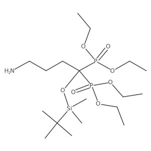 Tetraethyl (4-amino-1-((tert-butyldimethylsilyl)oxy)butane-1,1-diyl)bis(phosphonate)结构式