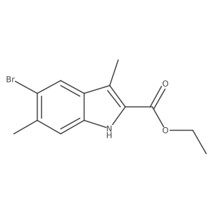 ethyl 5-bromo-3,6-dimethyl-1H-indole-2-carboxylate结构式