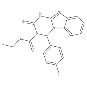 Ethyl 4-(4-chlorophenyl)-2-oxo-1,2,3,4-tetrahydropyrimido[1,2-a]benzimidazole-3-carboxylate Structure