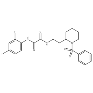 N1-(2,4-difluorophenyl)-N2-(2-(1-(phenylsulfonyl)piperidin-2-yl)ethyl)oxalamide Structure