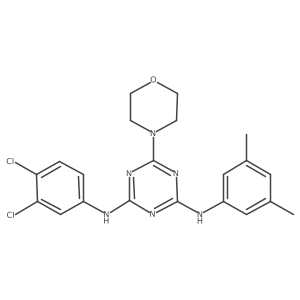 N2-(3,4-dichlorophenyl)-N4-(3,5-dimethylphenyl)-6-morpholino-1,3,5-triazine-2,4-diamine Structure