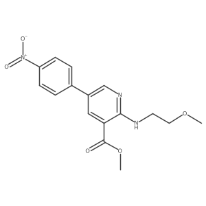 Methyl 2-(2-methoxyethylamino)-5-(4-nitrophenyl)pyridine-3-carboxylate结构式