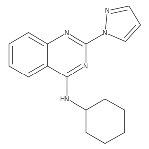 Cyclohexyl-(2-pyrazol-1-yl-quinazolin-4-yl)-amine结构式