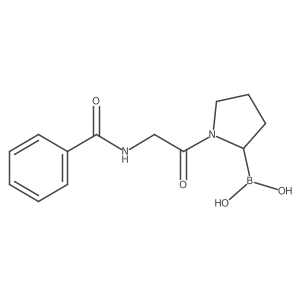 (R)-1-(2-benzamidoacetyl)pyrrolidin-2-ylboronic acid Structure