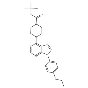 1-(4-(3-(4-ethoxyphenyl)-3H-[1,2,3]triazolo[4,5-d]pyrimidin-7-yl)piperazin-1-yl)-3,3-dimethylbutan-1-one结构式