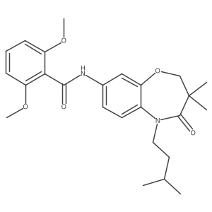 N-(5-isopentyl-3,3-dimethyl-4-oxo-2,3,4,5-tetrahydrobenzo[b][1,4]oxazepin-8-yl)-2,6-dimethoxybenzamide Structure