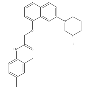 N-(2,4-dimethylphenyl)-2-((2-(3-methylpiperidin-1-yl)quinolin-8-yl)oxy)acetamide结构式