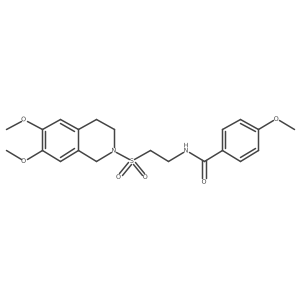 N-(2-((6,7-dimethoxy-3,4-dihydroisoquinolin-2(1H)-yl)sulfonyl)ethyl)-4-methoxybenzamide结构式