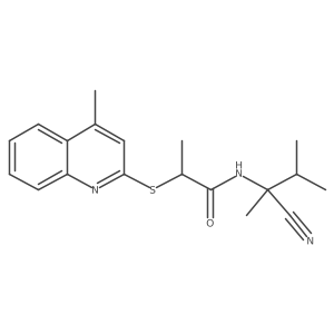 N-(1-Cyano-1,2-dimethylpropyl)-2-[(4-methylquinolin-2-YL)sulfanyl]propanamide结构式
