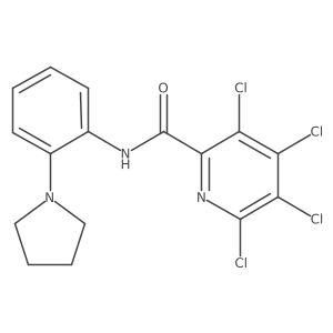 3,4,5,6-tetrachloro-N-(2-pyrrolidin-1-ylphenyl)pyridine-2-carboxamide Structure