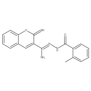 (Z)-2-imino-N'-(2-methylbenzoyl)-2H-chromene-3-carbohydrazonamide结构式