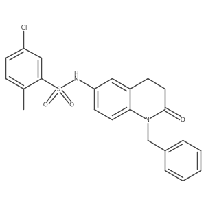 N-(1-benzyl-2-oxo-1,2,3,4-tetrahydroquinolin-6-yl)-5-chloro-2-methylbenzenesulfonamide结构式
